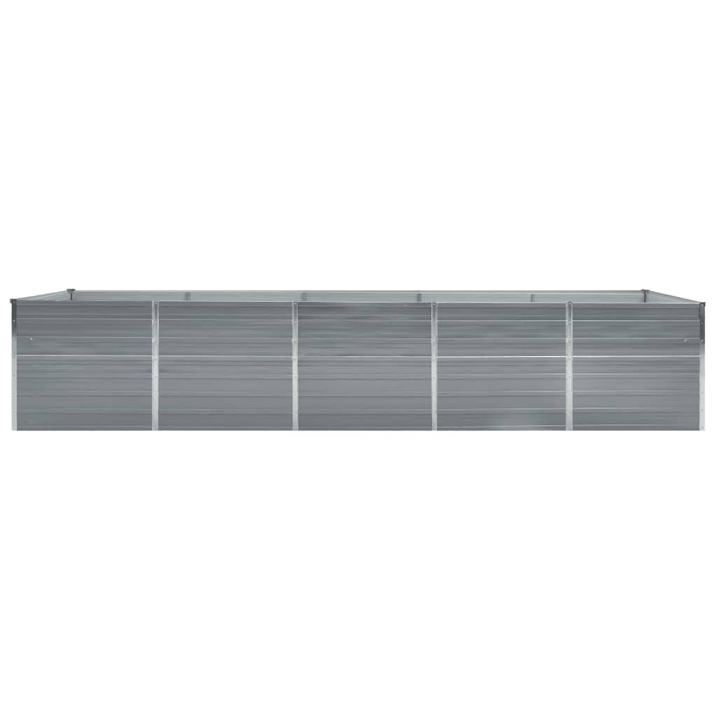 VidaXL Planter Insert 400x80x77 cm Galvanized Steel Gray