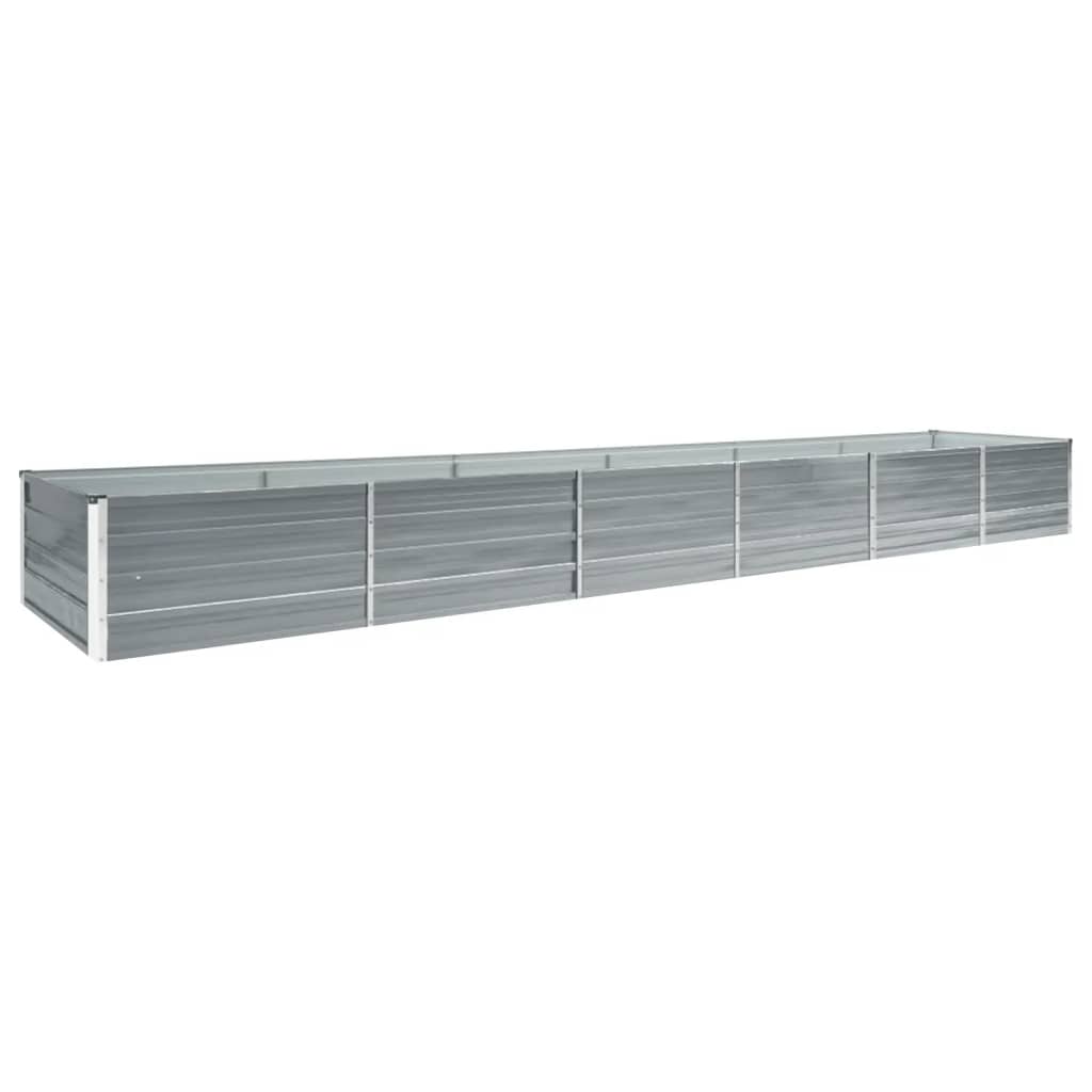 Vidaxl Planning Box zvednutá 480x80x45 cm galvanizovaná ocel šedá