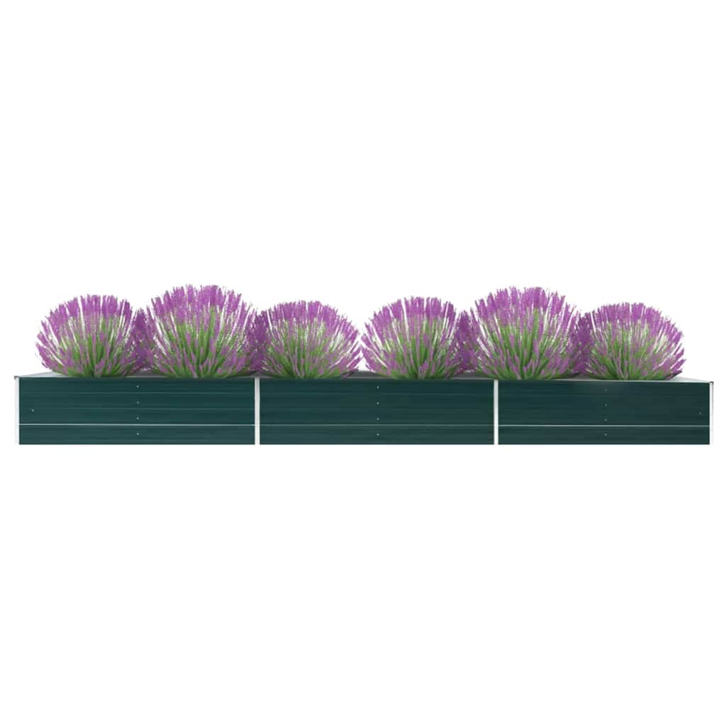 VidaXL Planter Insert 480x80x45 cm Galvanized Steel Green