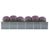 VidaXL Planter raised 480x80x77 cm galvanized steel gray