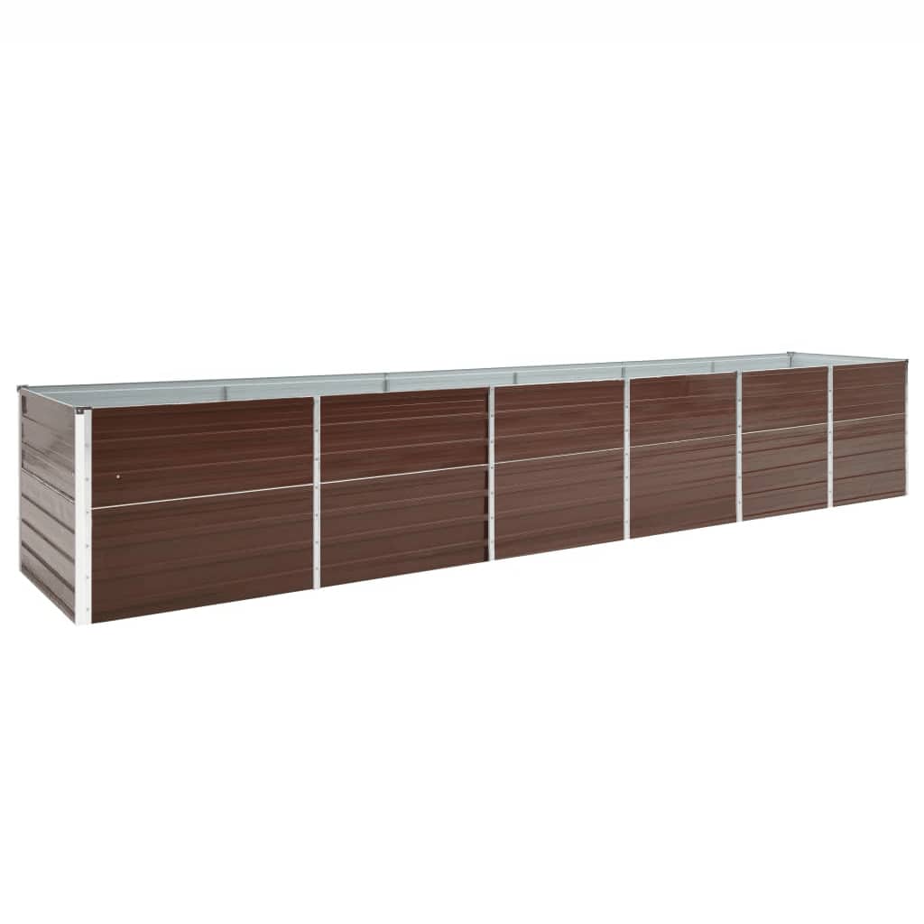 Vidaxl Planter agebaut 480x80x77 cm galvaniséiert Strafbraf