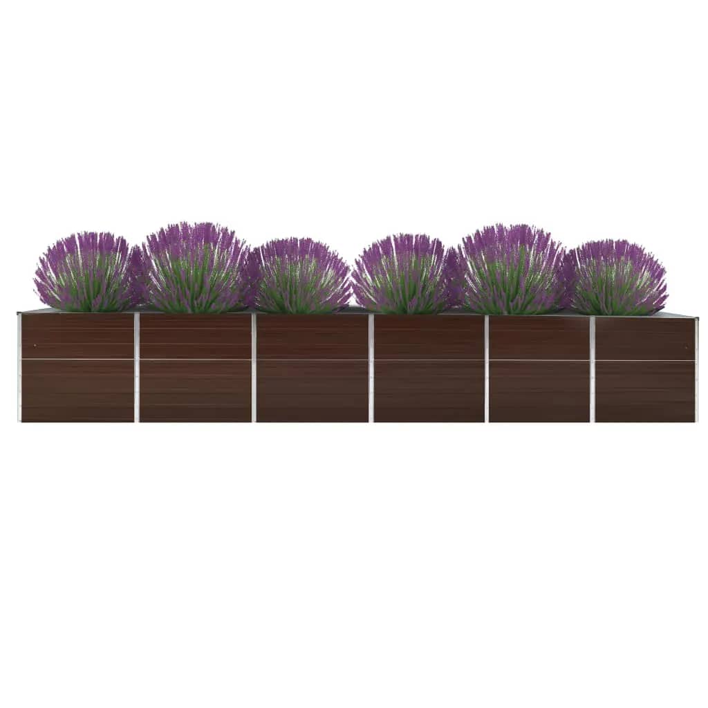 Vidaxl Planter agebaut 480x80x77 cm galvaniséiert Strafbraf