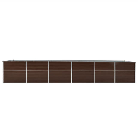 Vidaxx Pflanzgefäß erhöht 480x80x77 cm verzinkter Stahl braun