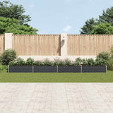VIDAXL -Pflanzer erhöhte 600 x 80 x 45 cm verzinkte Stahl -Anthrazit