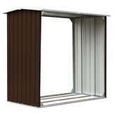 Bidaxl WAWOOD SHED 172x91x154 cm Galvanized Steel Brown