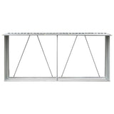 Vidaxl Firewood Shed 330x84x152 cm de acero galvanizado verde