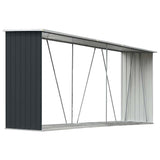 Vidaxl Brennholz Shed 330x84x152 cm verzinkter Stahl -Anthrazit