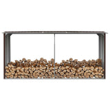 Vidaxl Brennholzschuppen 330x92x153 cm verzinkter Stahlbraun