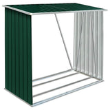 Vidaxl Brennholzschuppen 163x83x154 cm verzinktes Stahlgrün