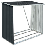 Vidaxl Brennholzschuppen 163x83x154 cm verzinkter Stahl -Anthrazit