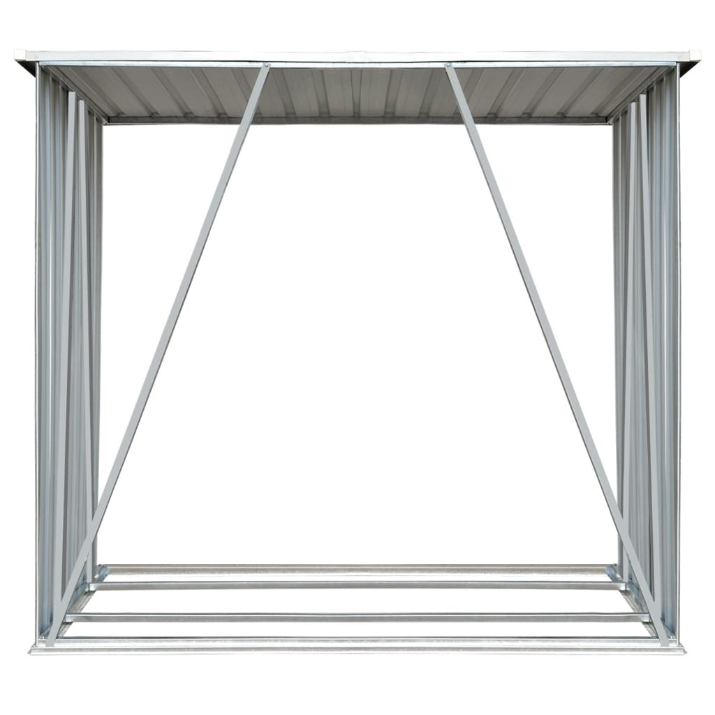 Vidaxl brænde skur 163x83x154 cm galvaniseret stål antracit