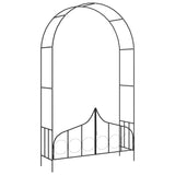 Vidaxl Garden arch with fence 138x40x238 cm iron black