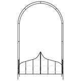 Vidaxl Garden Arch z ogrodzeniem 138x40x238 cm żelaza czarna