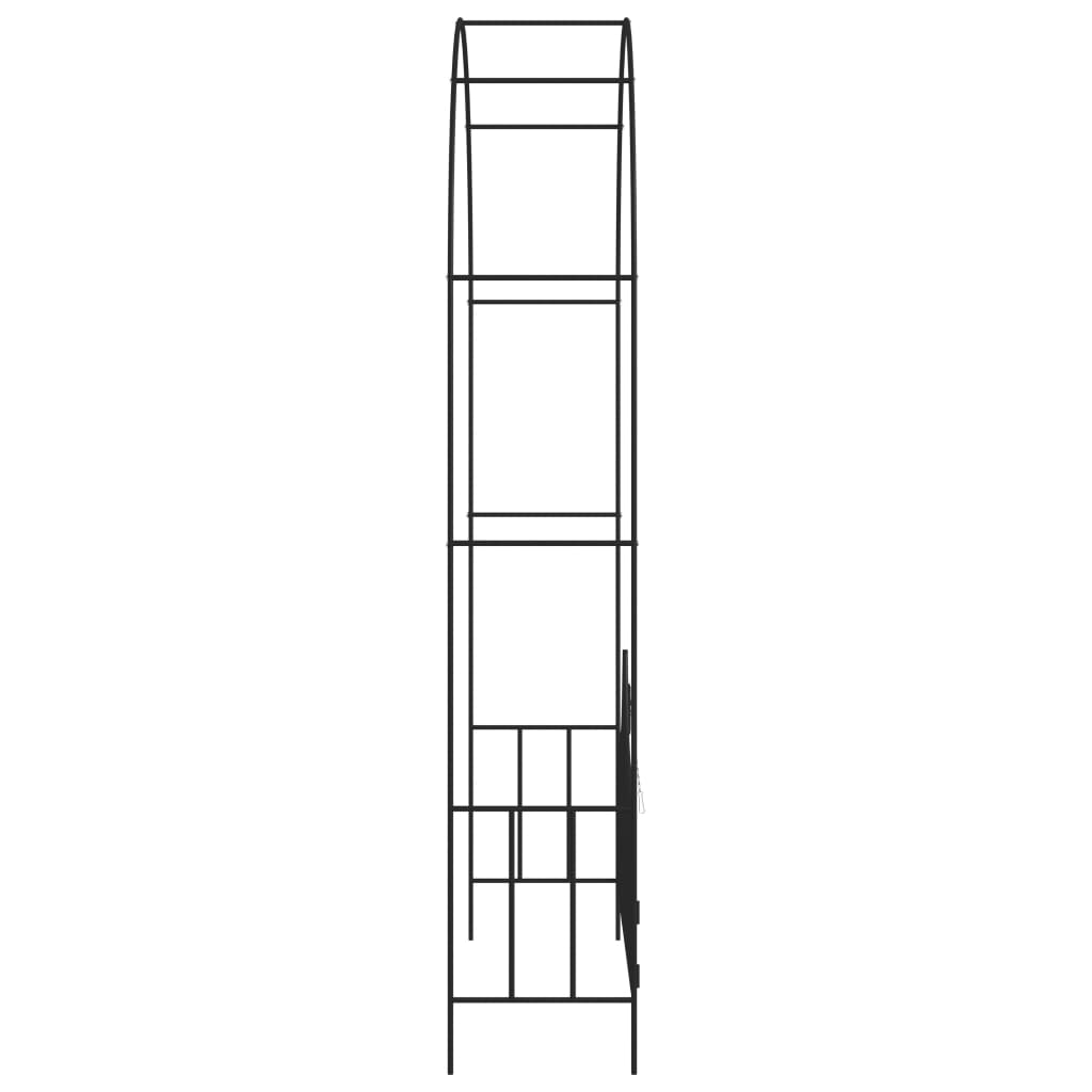 Vidaxl Gartenbogen mit Zaun 138x40x238 cm Eisenschwarz