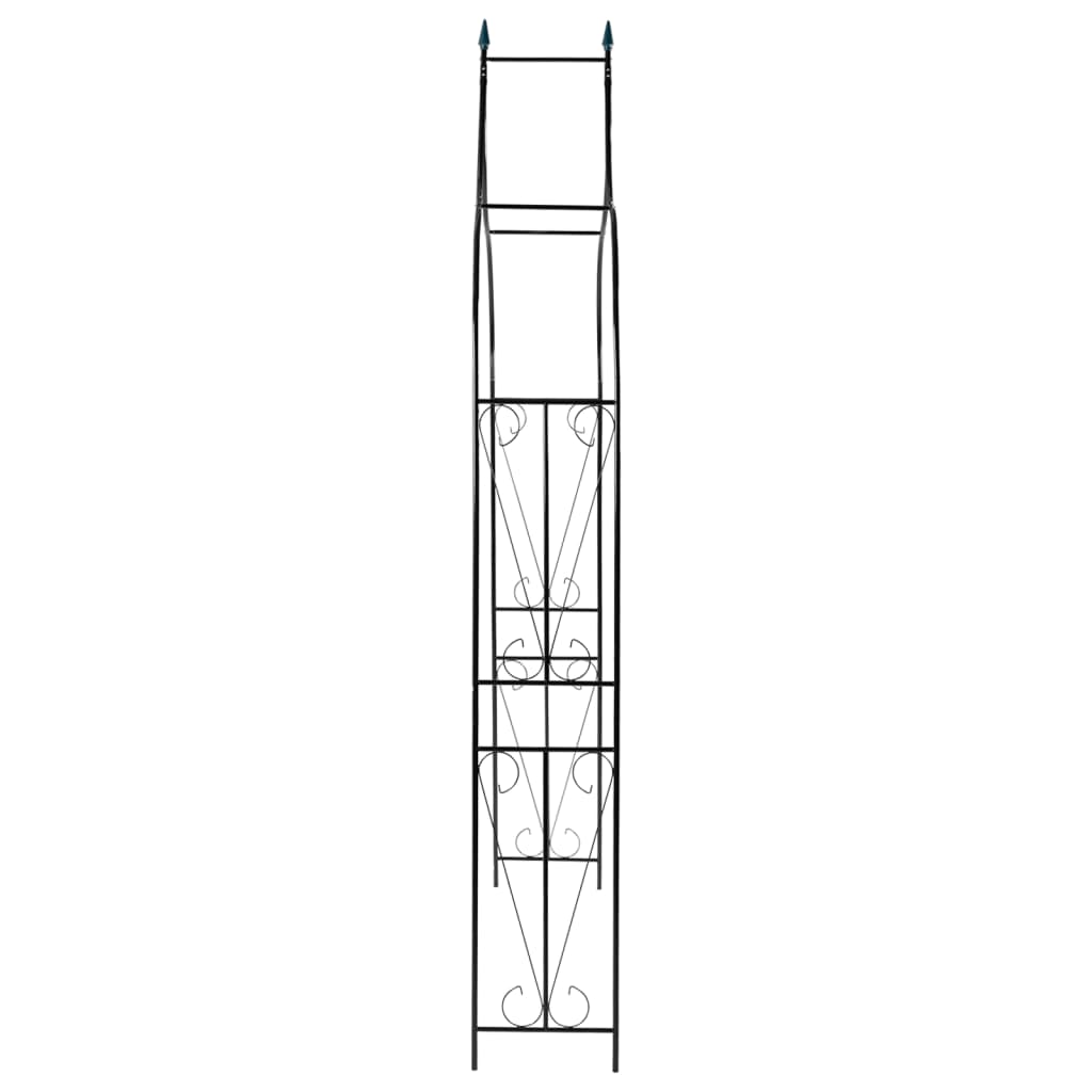 Vidaxl Garden Arch 120x38x258 cm de hierro verde oscuro