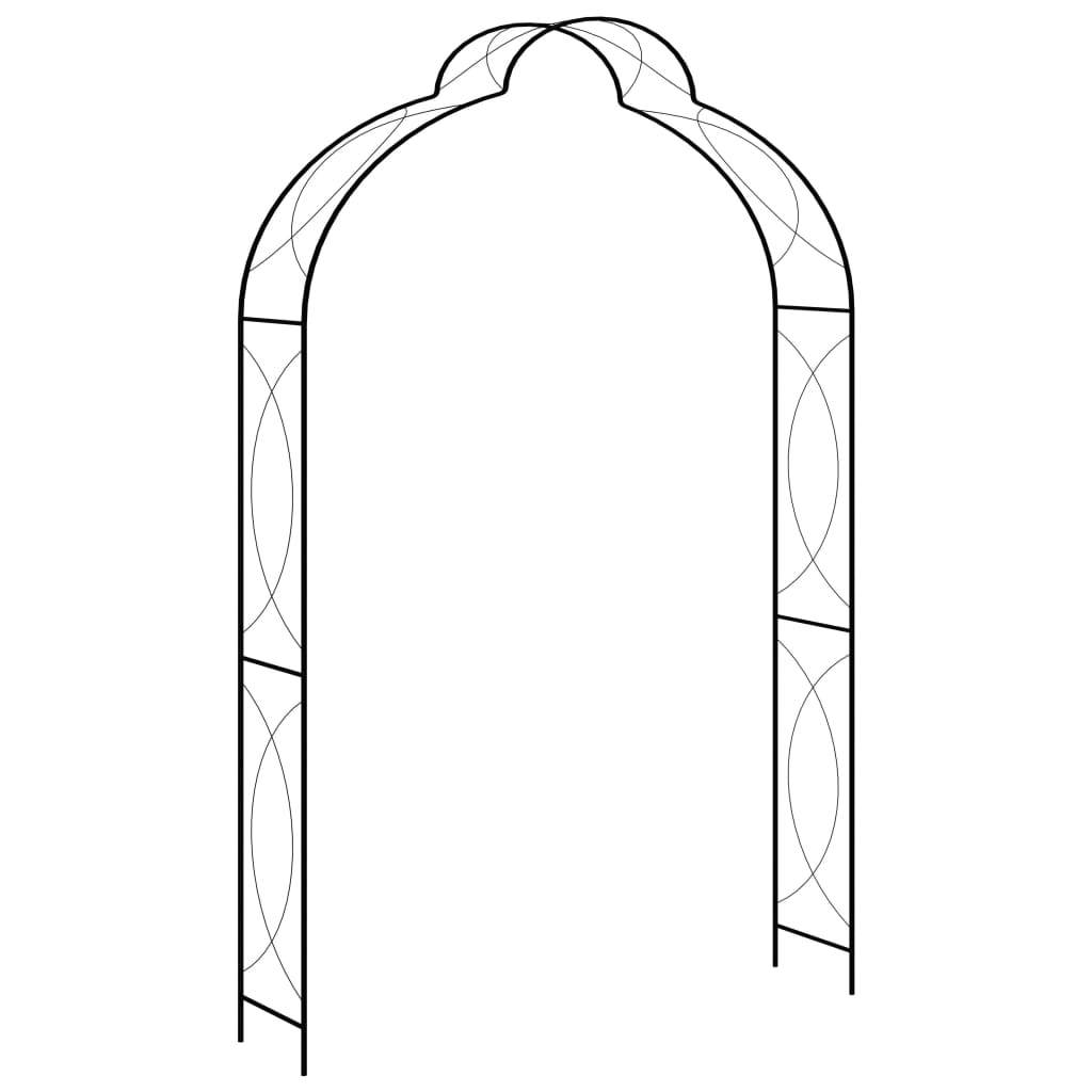 Vidaxl Garden Arch 150x34x240 cm żelaza czarna