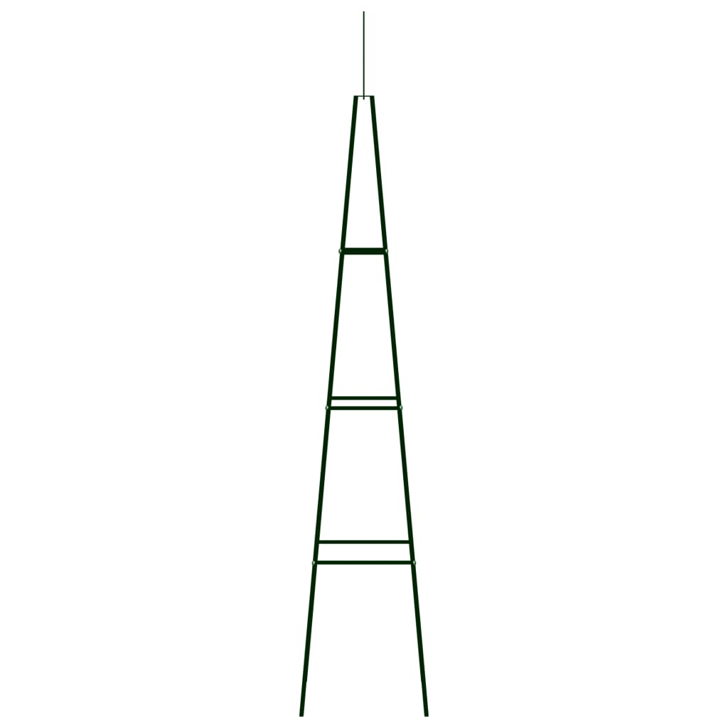 Racks d'escalade de végétal Vidaxl 2 PCS 35x35x195 cm Green de fer