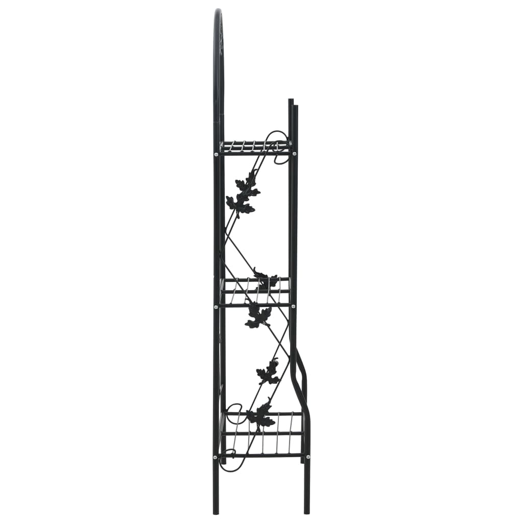 Vidaxl Plant Rack 3-lag 52x28x128 cm Iron Black