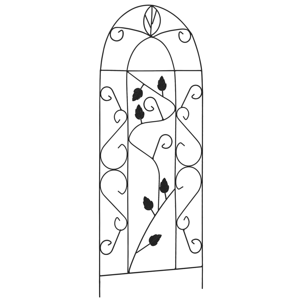 BIDAXL -växtklättringsstativ 3 st 40x100 cm järnsvart