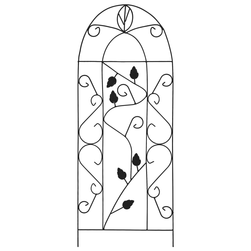 BIDAXL -växtklättringsstativ 3 st 40x100 cm järnsvart