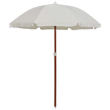 Vidaxl Parasol con polo in acciaio 180 cm sabbia