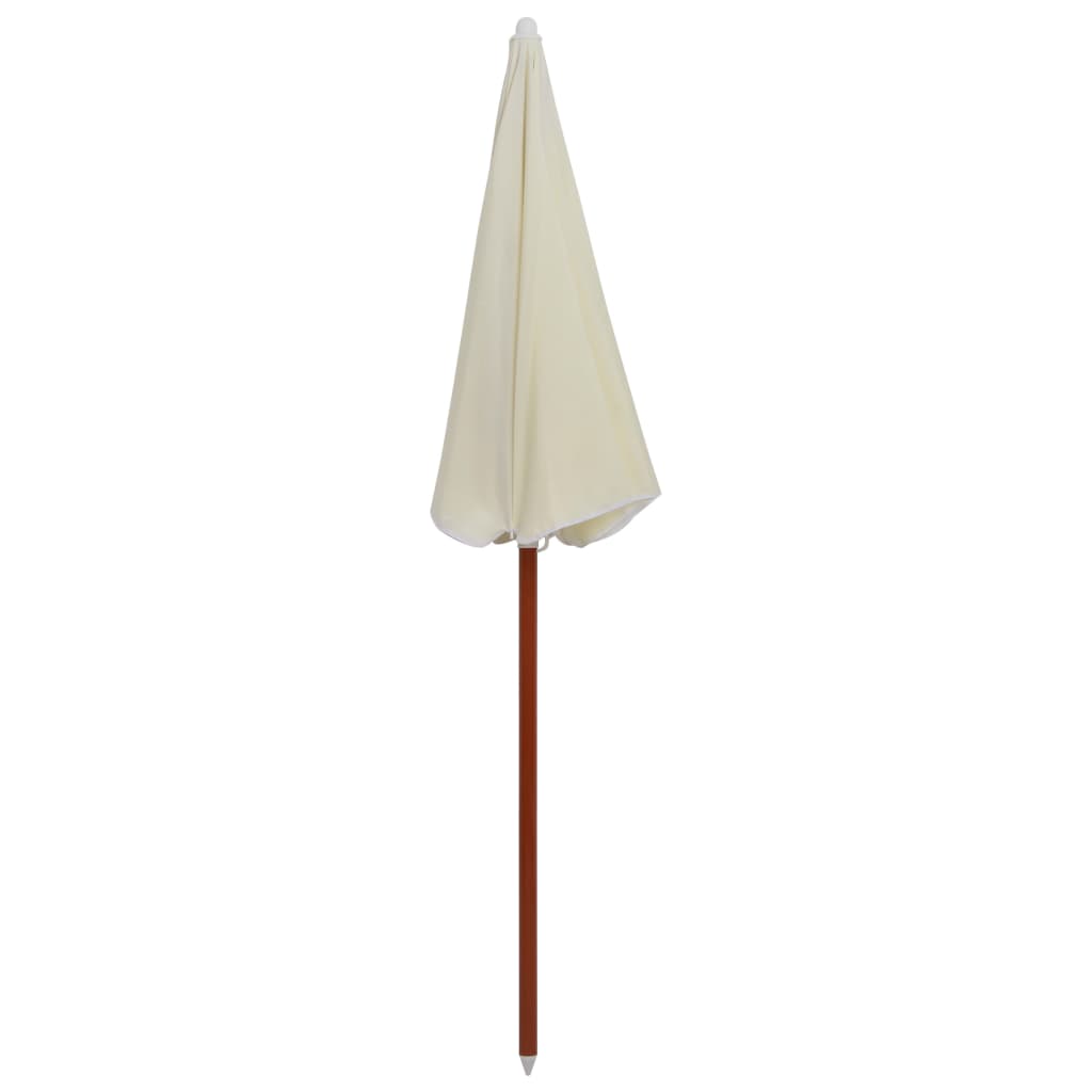 Vidaxl Parasol con polo in acciaio 180 cm sabbia