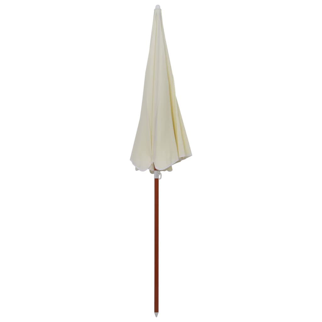 Parasol vidaxl avec poteau en acier 240 cm sable -colore