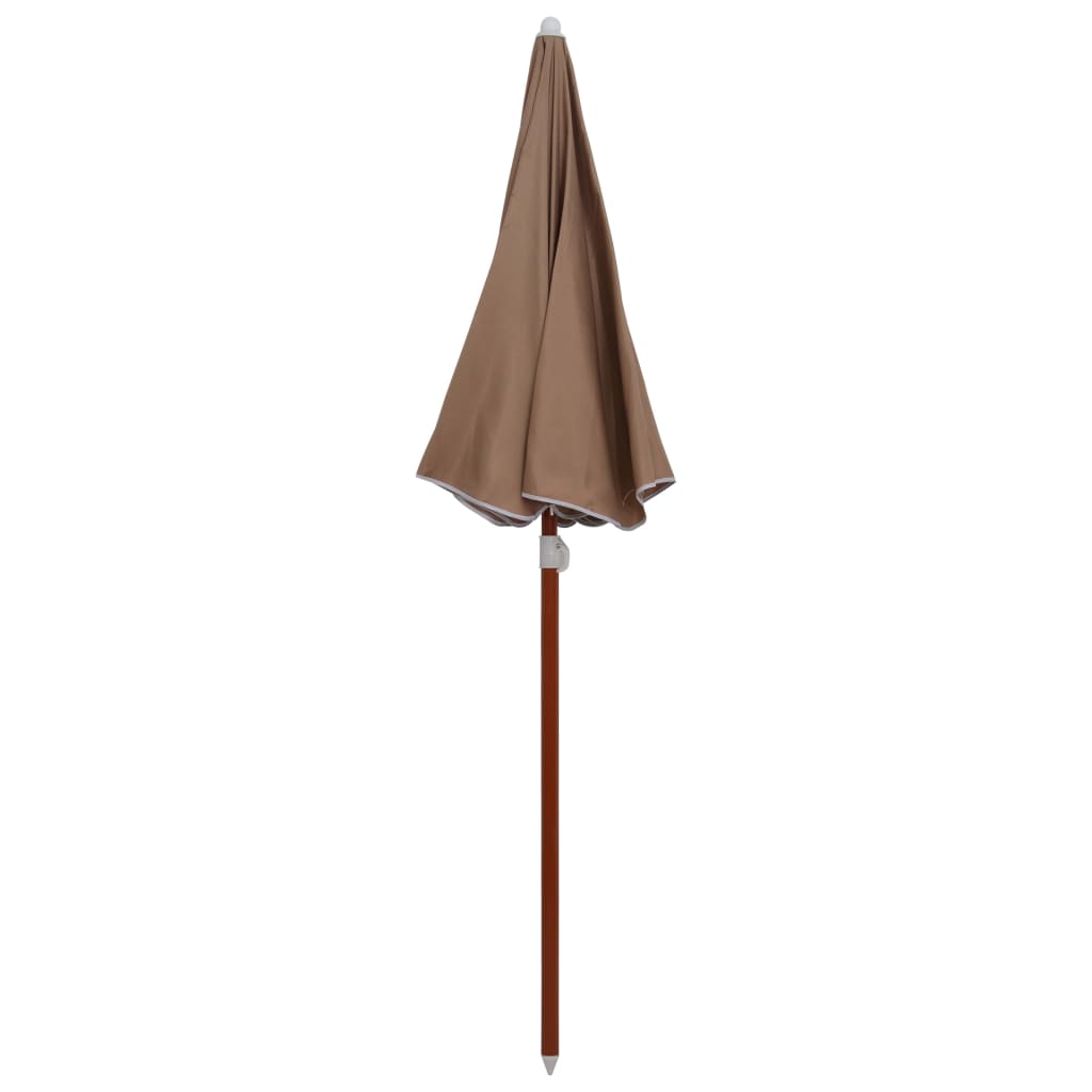 Vidaxl Parasol con polo de acero 180 cm Taupe