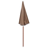 Parasol vidaxl avec pôle en acier 240 cm taupe