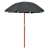 Vidaxl parasol met stalen paal 180 cm antracietkleurig