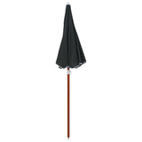 Vidaxl parasol avec poteau en acier 180 cm anthracite -colored