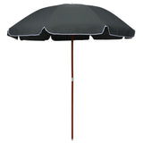 Vidaxl Parasol with steel pole 240 cm anthracite -colored