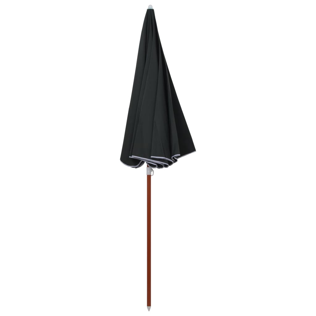 Vidaxl Parasol con polo in acciaio 240 cm antracite