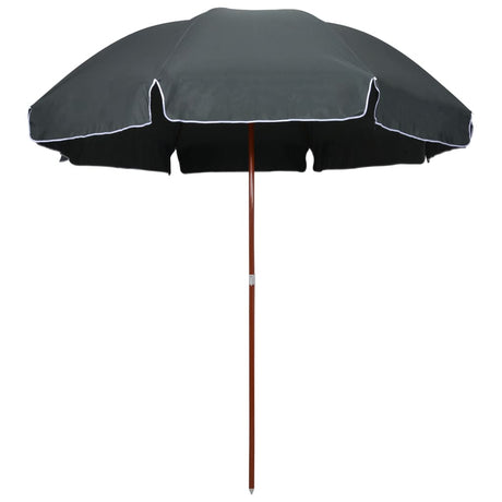 Vidaxl parasol met stalen paal 300 cm antracietkleurig