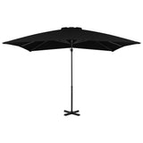 Vidaxl pływający parasol z biegunem aluminiowym 250x250 cm czarny