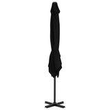Vidaxl -schwimmendes Parasol mit Aluminiumpol 250x250 cm Schwarz