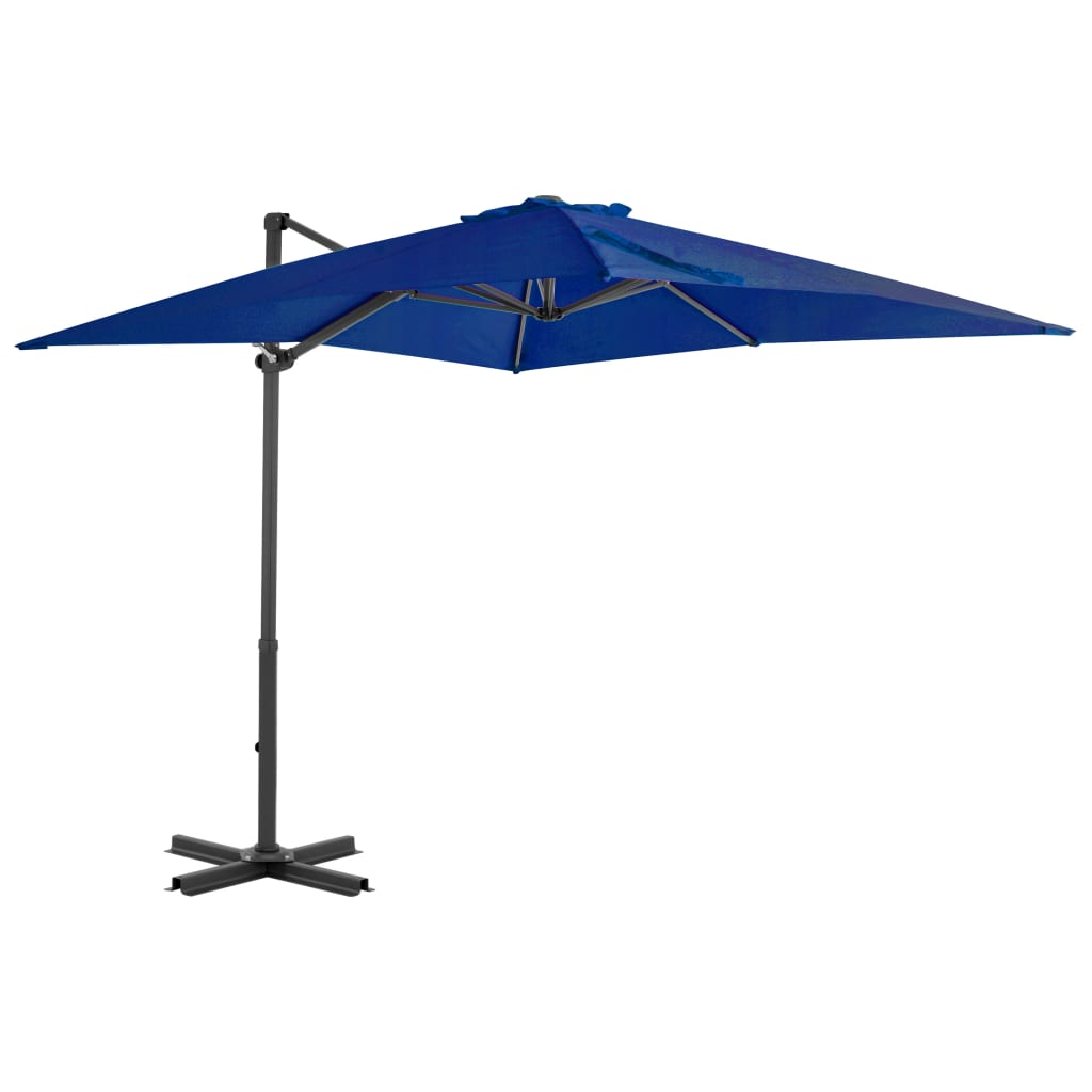 Vidaxl flytende parasol med aluminiumstang 250x250 cm Azure Blue