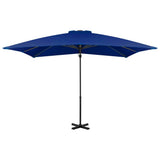Vidaxl Floating parasol with aluminum pole 250x250 cm azure blue