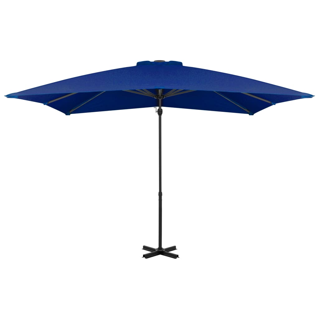 Vidaxl Floating Parasol med aluminiumstang 250x250 cm azurblå