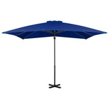 Vidaxl Floating Parasol med aluminiumstang 250x250 cm azurblå