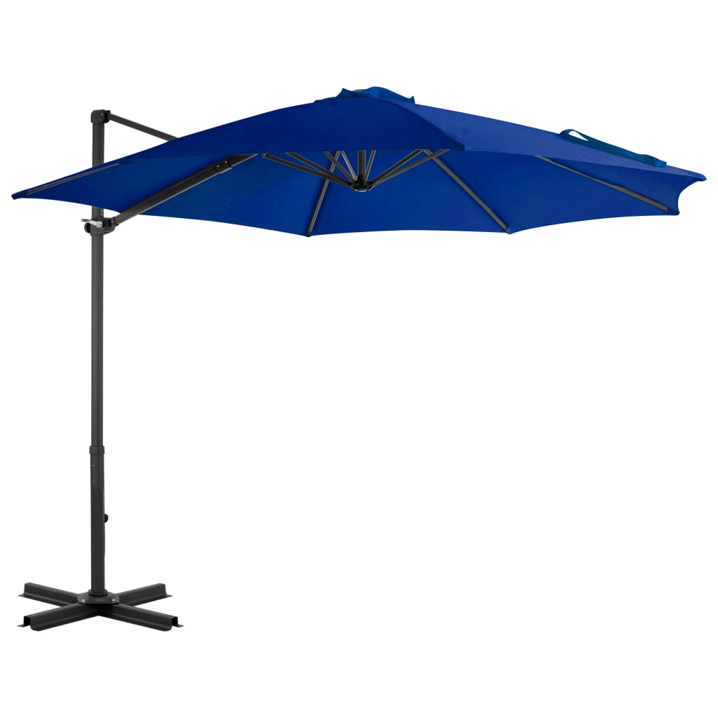 Vidaxl plovoucí parasol s hliníkovým pólem 300 cm azure modrá