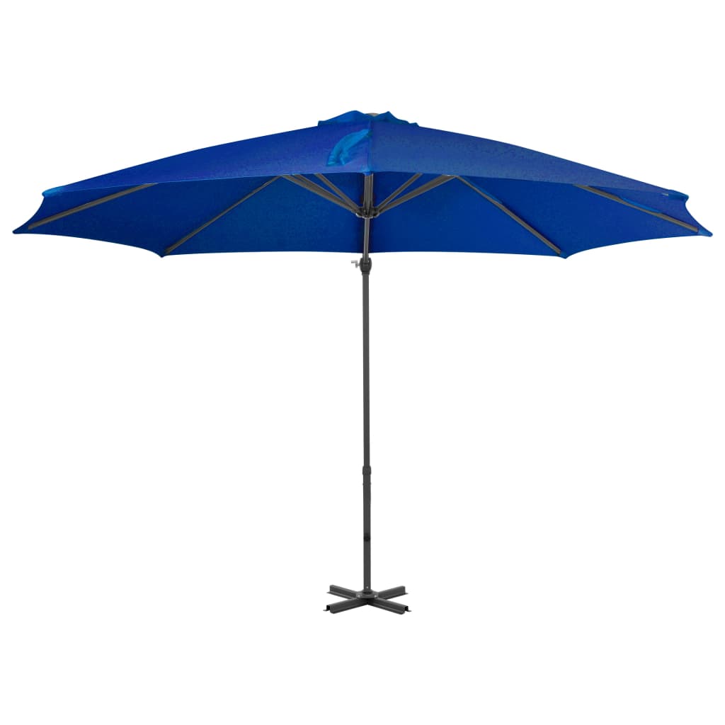 Vidaxl plovoucí parasol s hliníkovým pólem 300 cm azure modrá