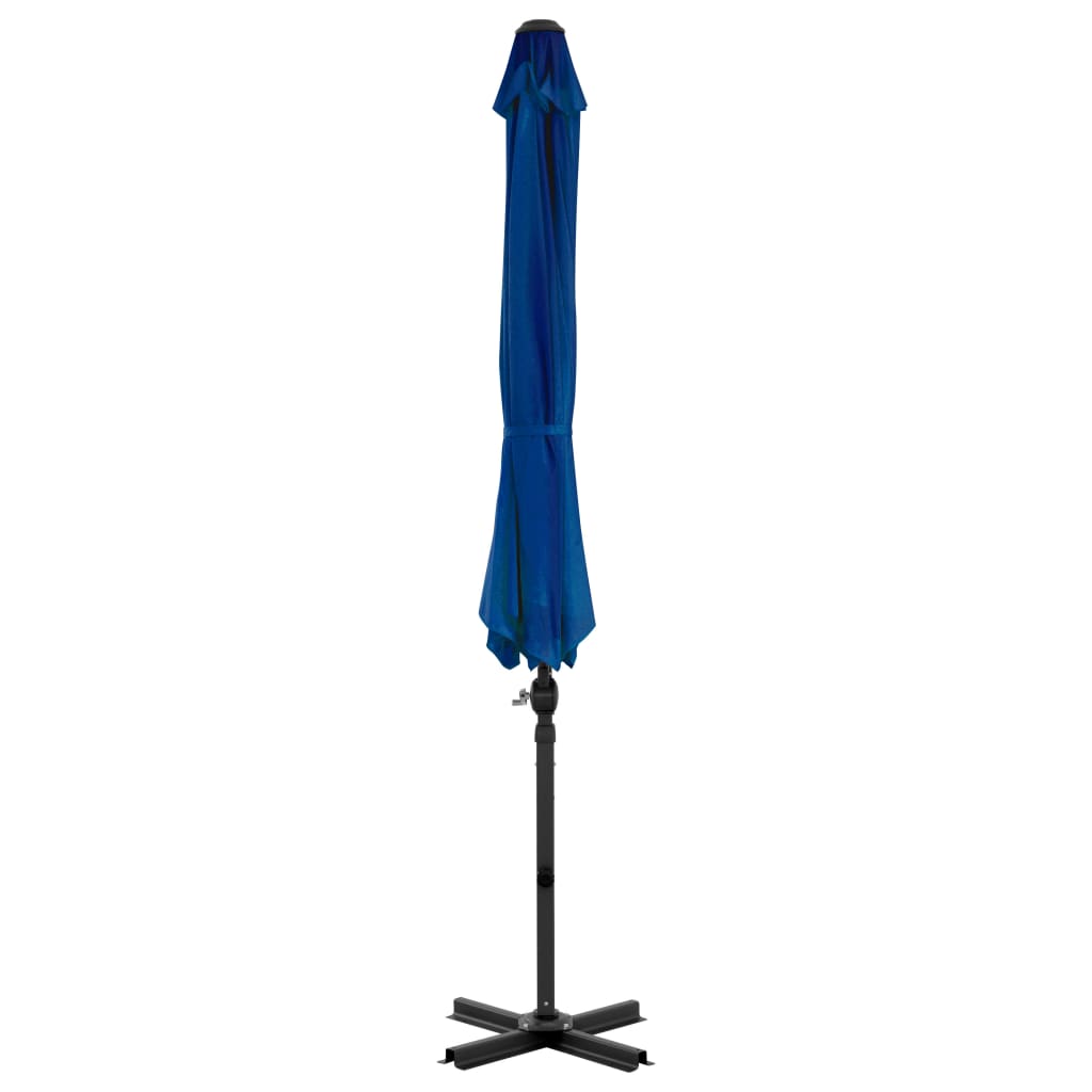 Vidaxl Parasolo galleggiante con polo in alluminio 300 cm blu azzurro