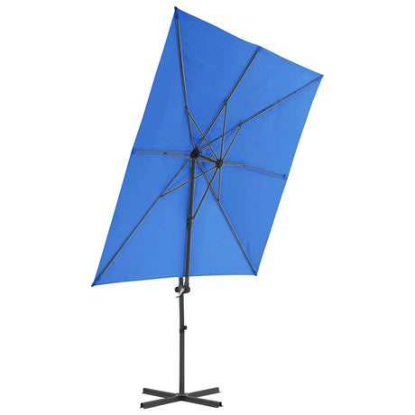 Vidaxl -schwimmender Parasol mit Stahlpol 250x250 cm Azurblau