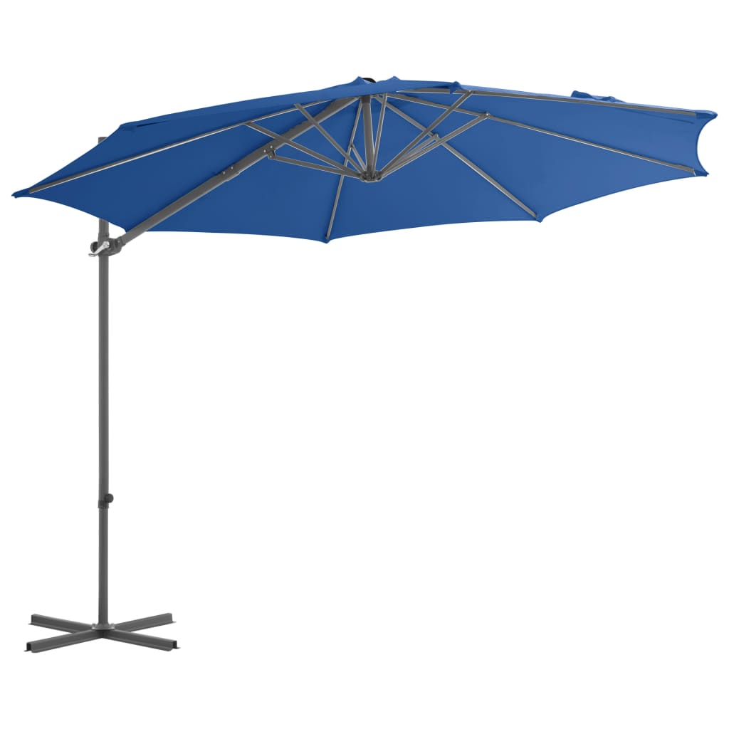 Vidaxl pływający parasol ze stalowym biegunem 300 cm Azure Blue