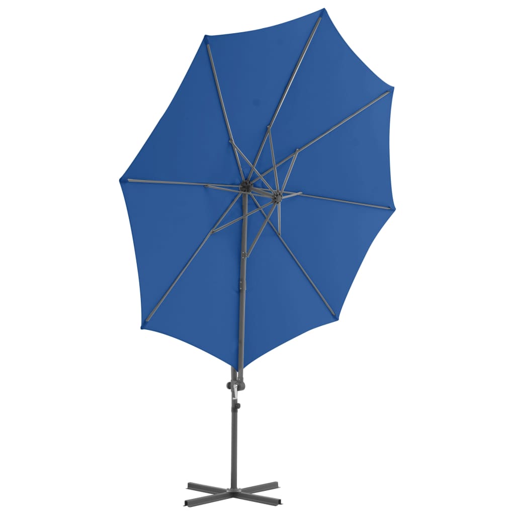 Vidaxl plovoucí parasol s ocelovým pólem 300 cm azure modrá