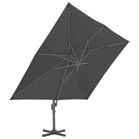 Vidaxx schwimmender Sonnenschirm mit Aluminiumstange 4x3 m schwarz