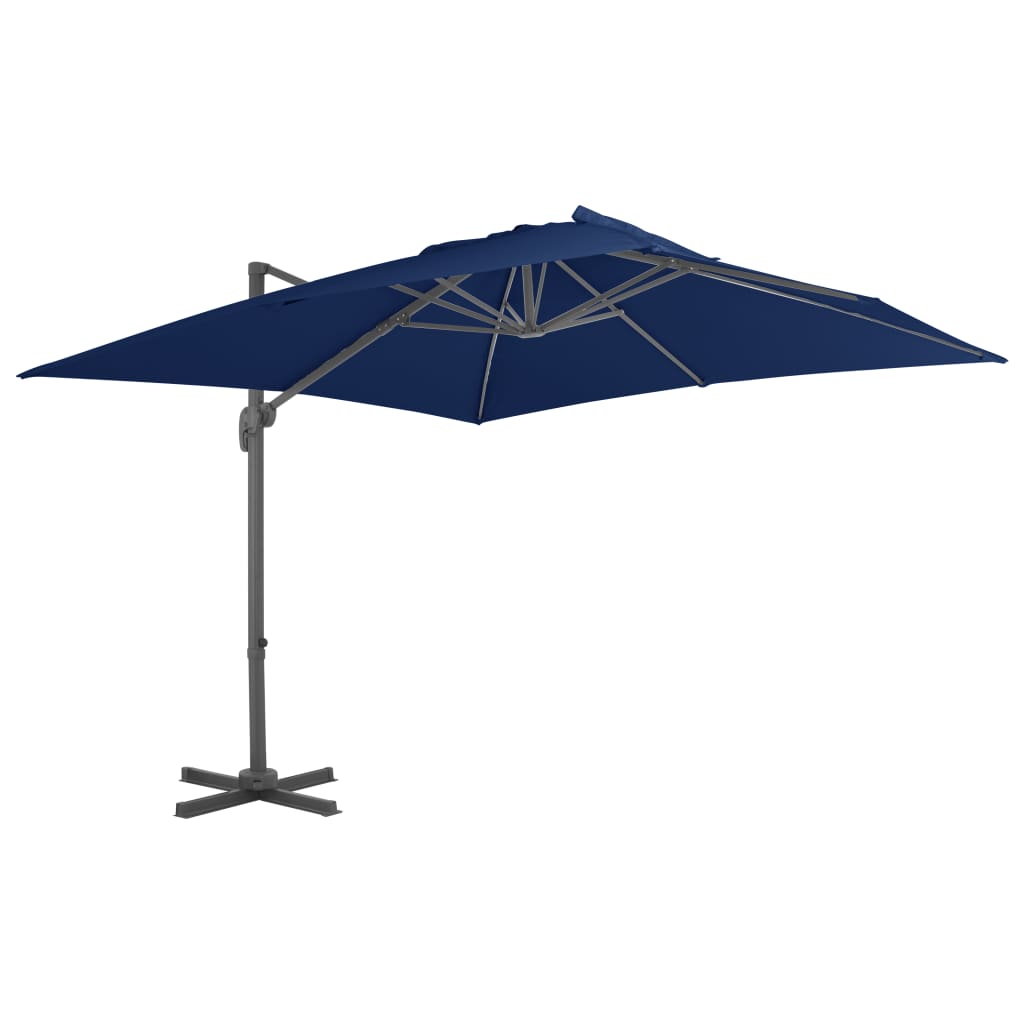 Vidaxl -schwimmendes Parasol mit Aluminiumpol 3x3 m Azureblau