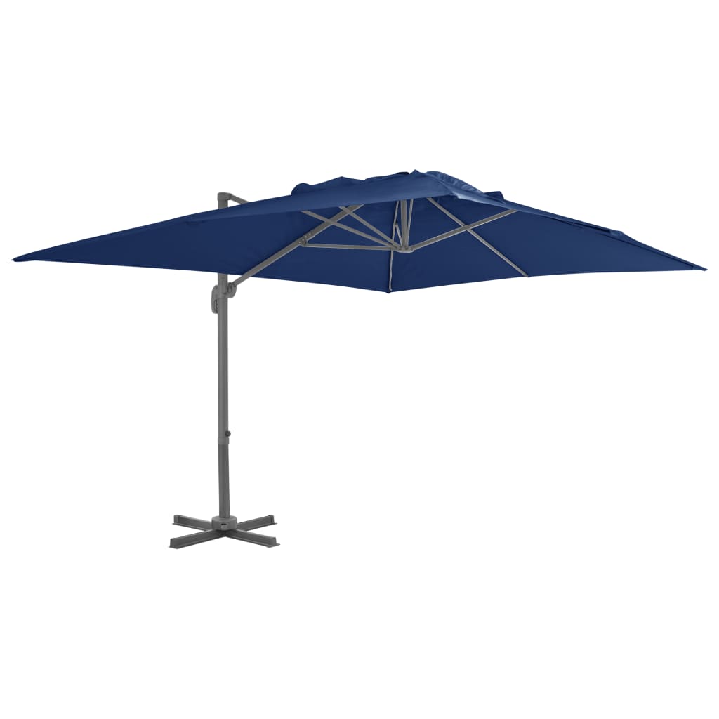 Vidaxl flytende parasol med aluminiumstol 4x3 m azurblått