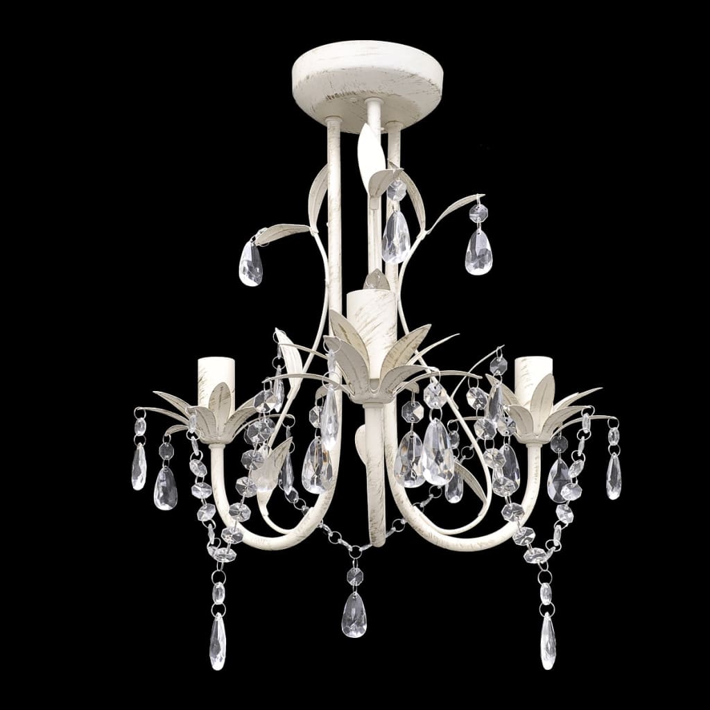 Vidaxl Chandeliers Kristal 2 St Elegant White